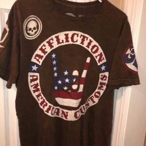Affliction Brown "America" Medium T
